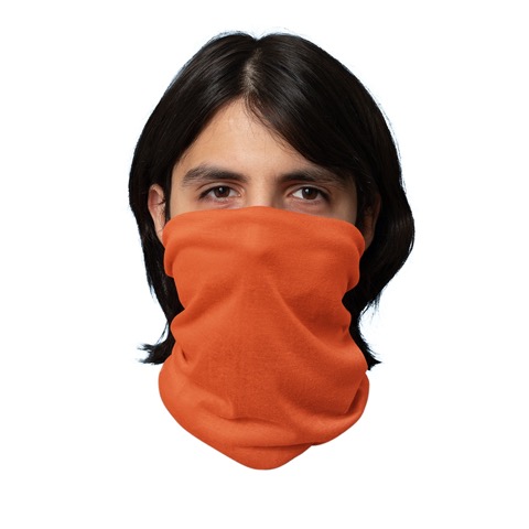 Orange Neck Gaiter Tube Bandana